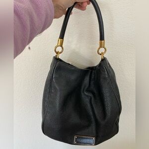 Marc By Marc Jacobs Black Hobo Bag with Gold Hardware